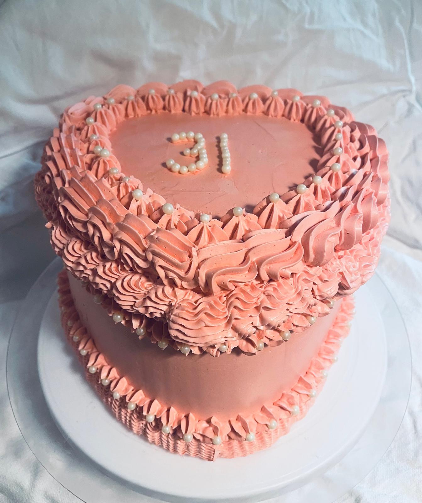 Perlenherz-Torte "31"